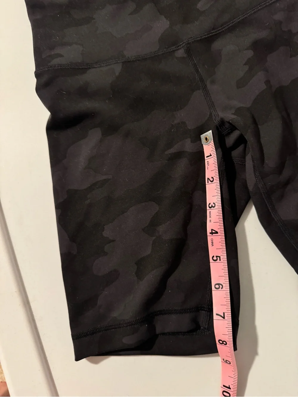 lululemon Black Camo High-Rise Bike Shorts